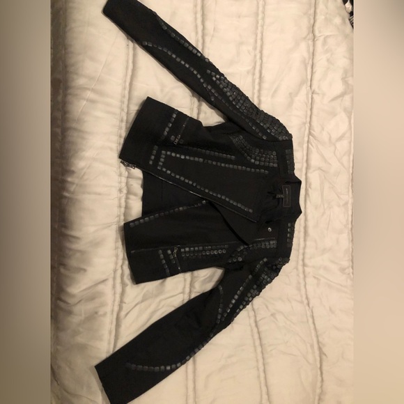 XXS Bcbg black studded structured blazer - Picture 1 of 2
